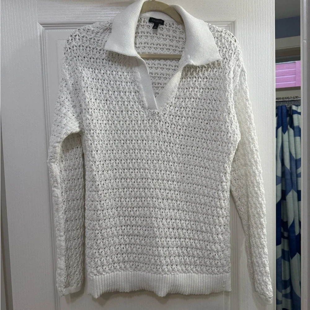 White Knit Women's Sweater - Picture 1 of 3
